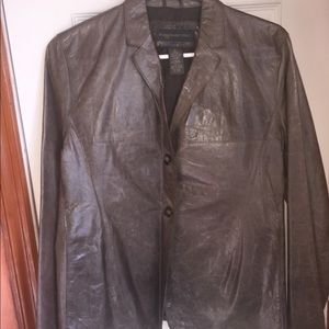 Leather blazer